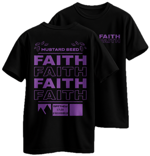 Faith Oversized keresztény póló – Máté 17:20 | Respawn