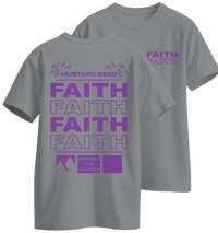 Faith Oversized sötétszürke melange keresztény póló – Máté 17:20 | Respawn